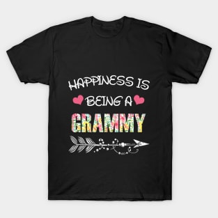 Happiness is being grammy floral gift T-Shirt